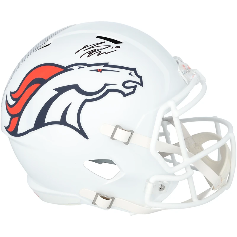 Bo Nix Denver Broncos Autographed Riddell 2024 Alternate Speed Replica Helmet