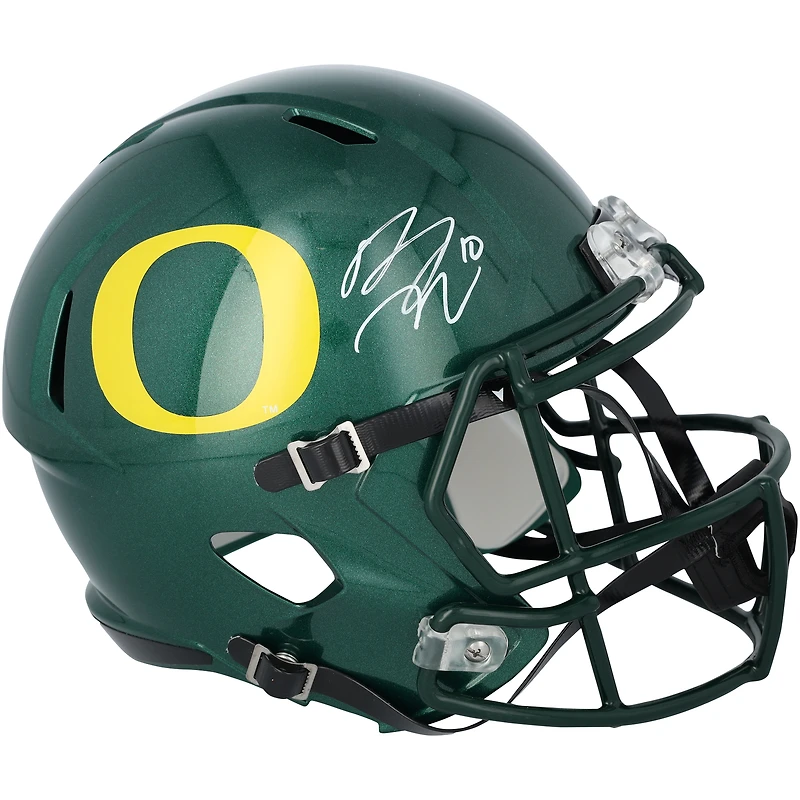Bo Nix Oregon Ducks Autographed Riddell Speed Replica Helmet