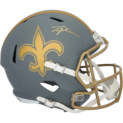 Tyler Shough New Orleans Saints Autographed Riddell Slate Speed Replica Helmet