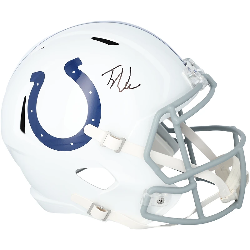 Tyler Warren Indianapolis Colts Autographed Riddell Speed Replica Helmet