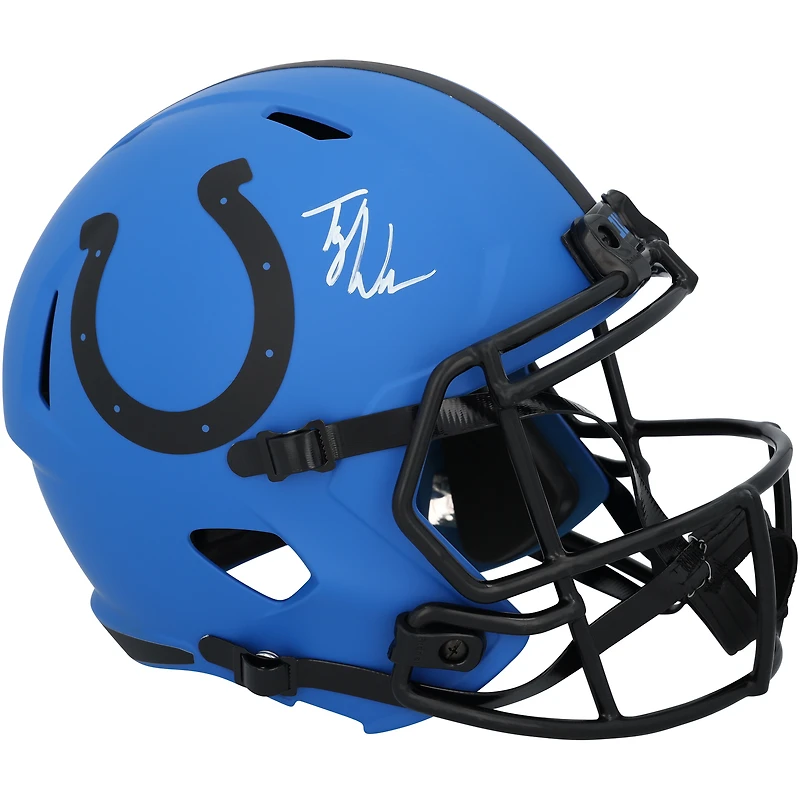 Tyler Warren Indianapolis Colts Autographed Riddell Rave Speed Replica Helmet