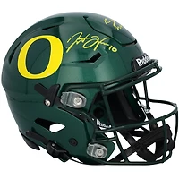 Justin Herbert & Bo Nix Oregon Ducks Autographed Riddell Speed Flex Authentic Helmet