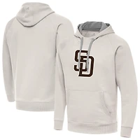 Men's Antigua Cream San Diego Padres Victory Pullover Hoodie