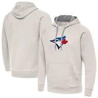 Men's Antigua Cream Toronto Blue Jays Victory Pullover Hoodie