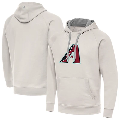 Men's Antigua Cream Arizona Diamondbacks Victory Pullover Hoodie