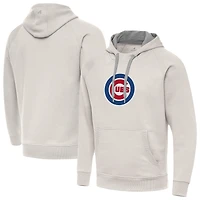Men's Antigua Cream Chicago Cubs Victory Pullover Hoodie