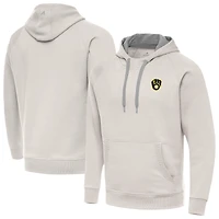 Men's Antigua Cream Milwaukee Brewers Victory Pullover Hoodie