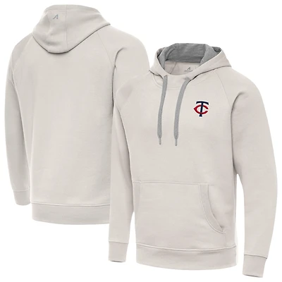 Men's Antigua Cream Minnesota Twins Victory Pullover Hoodie