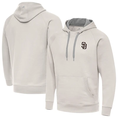 Men's Antigua Cream San Diego Padres Victory Pullover Hoodie