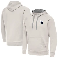 Men's Antigua Cream Tampa Bay Rays Victory Pullover Hoodie