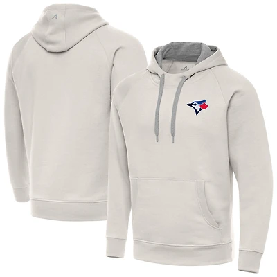 Men's Antigua Cream Toronto Blue Jays Victory Pullover Hoodie