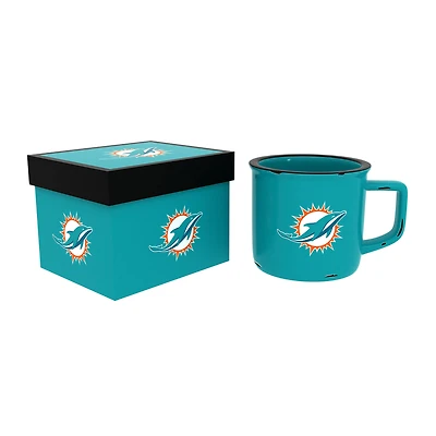 Miami Dolphins 14oz. Ceramic Camp Cup with Gift Box