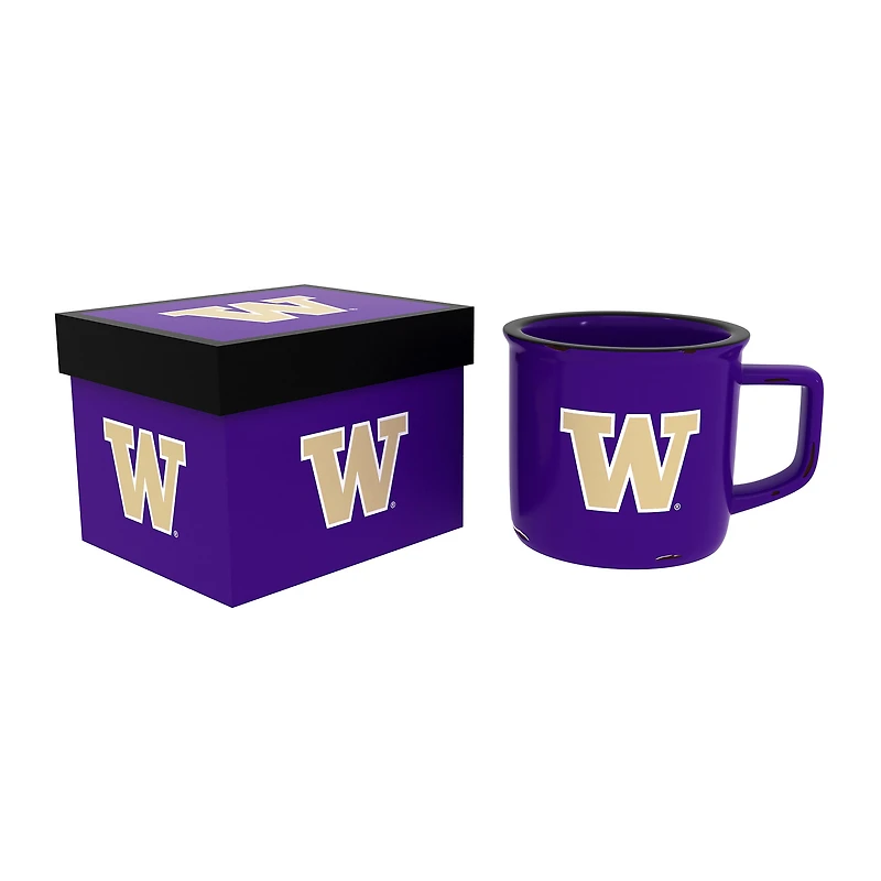 Washington Huskies 14oz. Ceramic Camp Cup with Gift Box