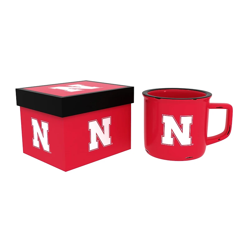Nebraska Huskers 14oz. Ceramic Camp Cup with Gift Box