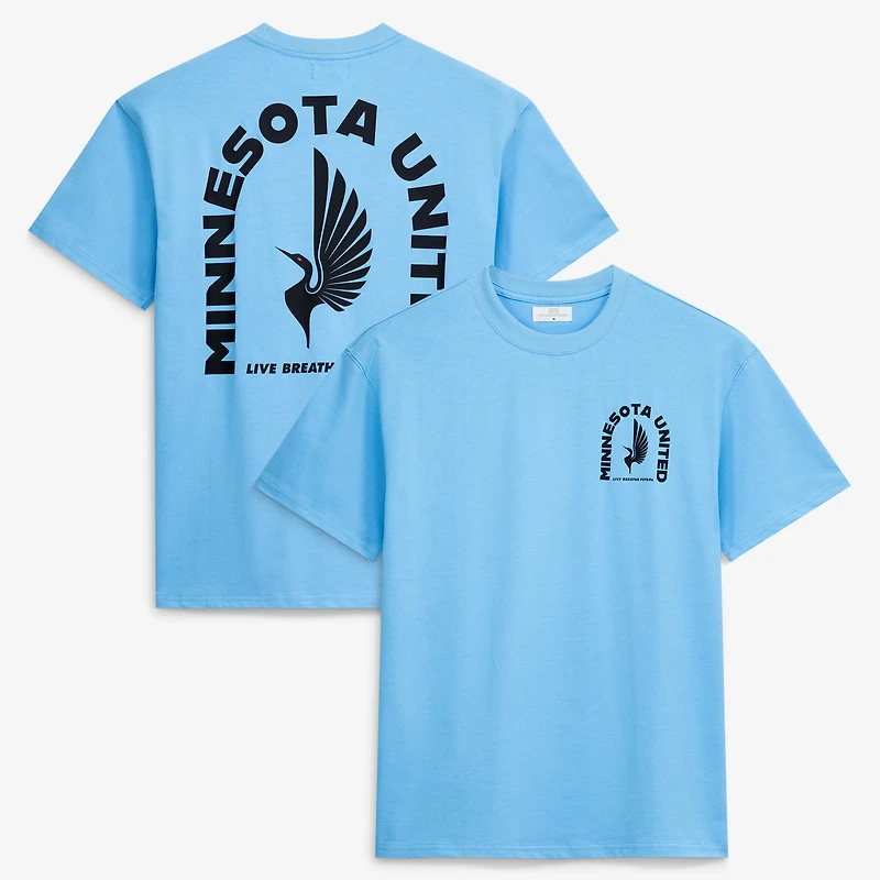 Unisex Live Breathe Futbol Light Blue Minnesota United FC Tunnel T-Shirt