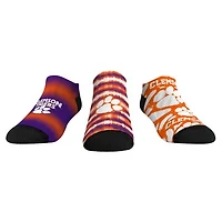 Unisex Rock Em Socks Clemson Tigers Make Some Noise Three-Pack Low-Cut Set