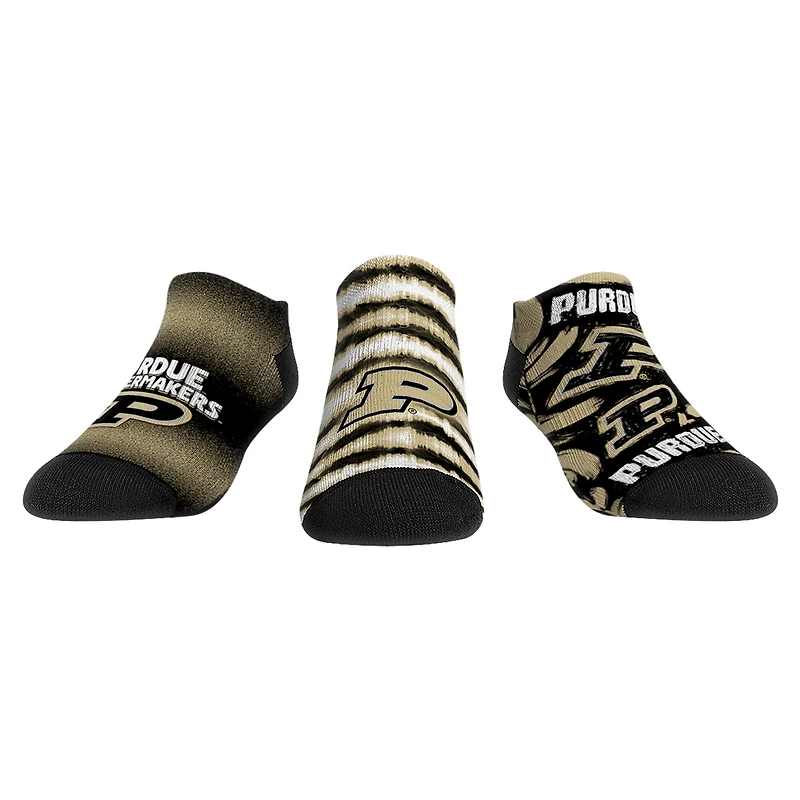 Unisex Rock Em Socks Purdue Boilermakers Make Some Noise Three-Pack Low-Cut Set