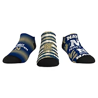 Unisex Rock Em Socks Navy Midshipmen Make Some Noise Three-Pack Low-Cut Set