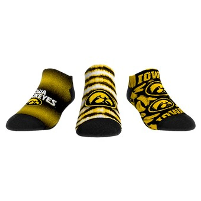 Unisex Rock Em Socks Iowa Hawkeyes Make Some Noise Three-Pack Low-Cut Set