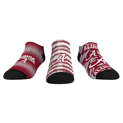 Youth Rock Em Socks Alabama Crimson Tide Make Some Noise Three-Pack Low-Cut Socks Set