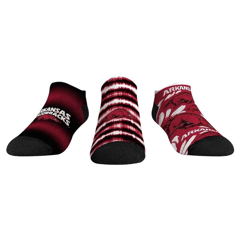 Youth Rock Em Socks Arkansas Razorbacks Make Some Noise Three-Pack Low-Cut Socks Set
