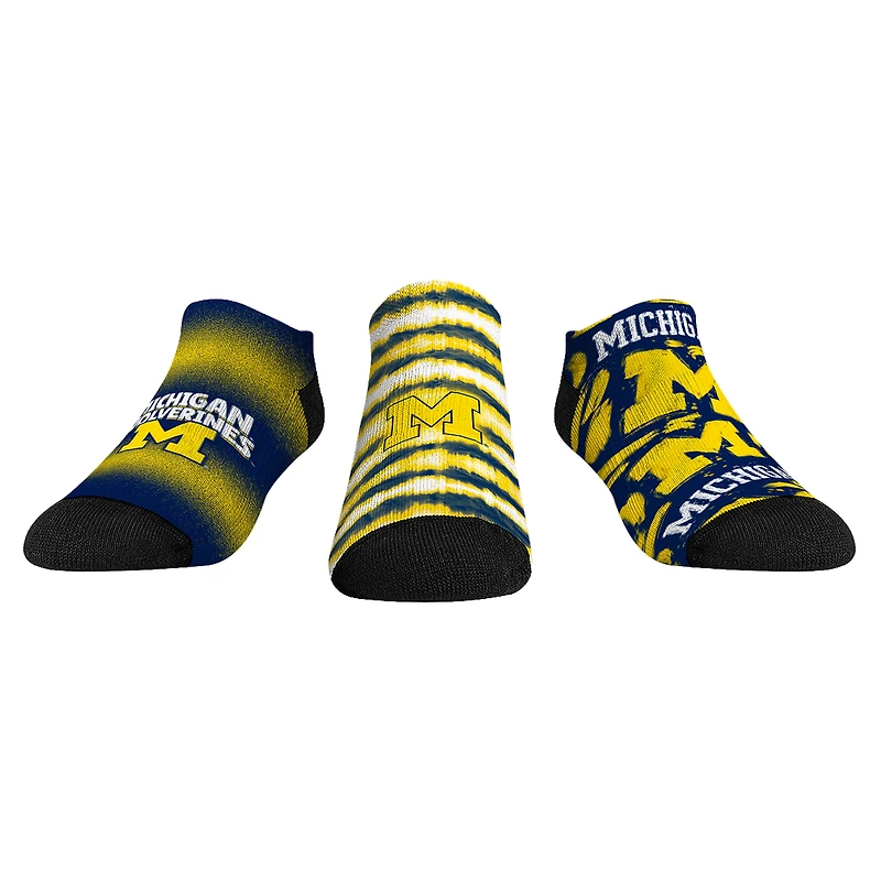 Youth Rock Em Socks Michigan Wolverines Make Some Noise Three-Pack Low-Cut Socks Set
