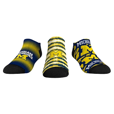 Youth Rock Em Socks Michigan Wolverines Make Some Noise Three-Pack Low-Cut Socks Set