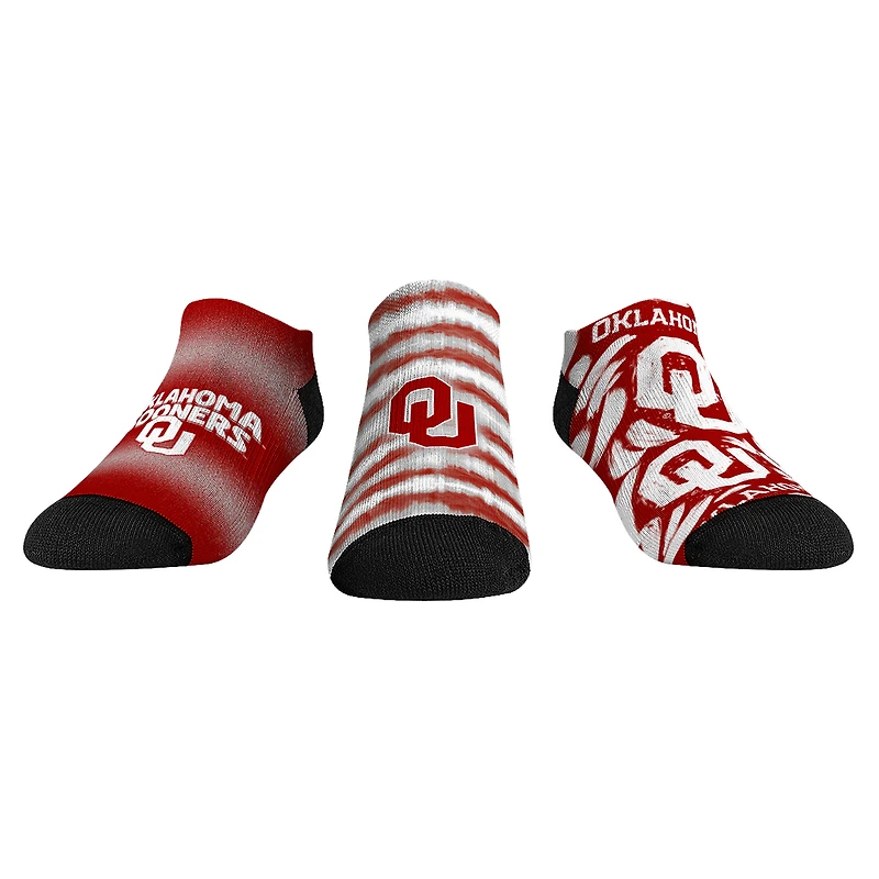Youth Rock Em Socks Oklahoma Sooners Make Some Noise Three-Pack Low-Cut Socks Set