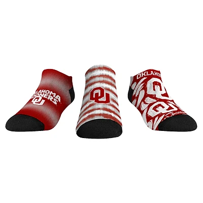 Youth Rock Em Socks Oklahoma Sooners Make Some Noise Three-Pack Low-Cut Socks Set