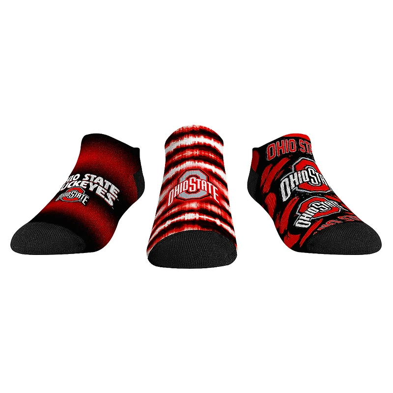 Youth Rock Em Socks Ohio State Buckeyes Make Some Noise Three-Pack Low-Cut Socks Set