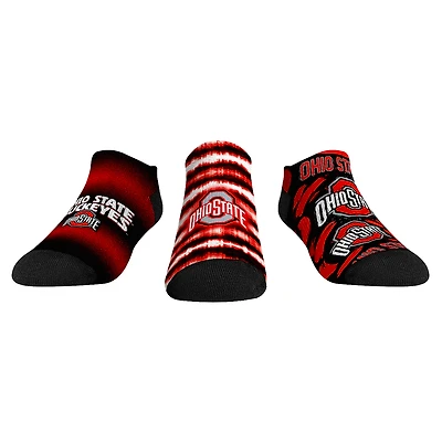 Youth Rock Em Socks Ohio State Buckeyes Make Some Noise Three-Pack Low-Cut Socks Set