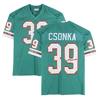 Larry Csonka Miami Dolphins Autographed Aqua Mitchell & Ness Authentic Jersey