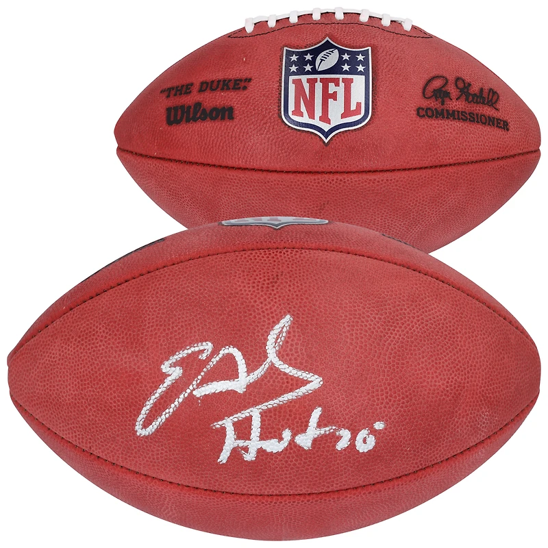 Edgerrin James Indianapolis Colts Autographed Wilson Duke Full Color Football with "HOF 20" Inscription