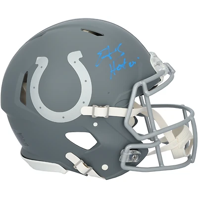 Edgerrin James Indianapolis Colts Autographed Riddell Slate Speed Authentic Helmet with "HOF 20" Inscription