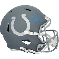 Edgerrin James Indianapolis Colts Autographed Riddell Slate Speed Replica Helmet with "HOF 20" Inscription