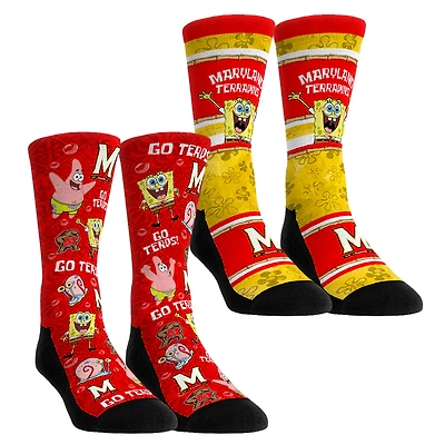 Unisex Rock Em Socks Maryland Terrapins SpongeBob SquarePants Two-Pack Crew Set