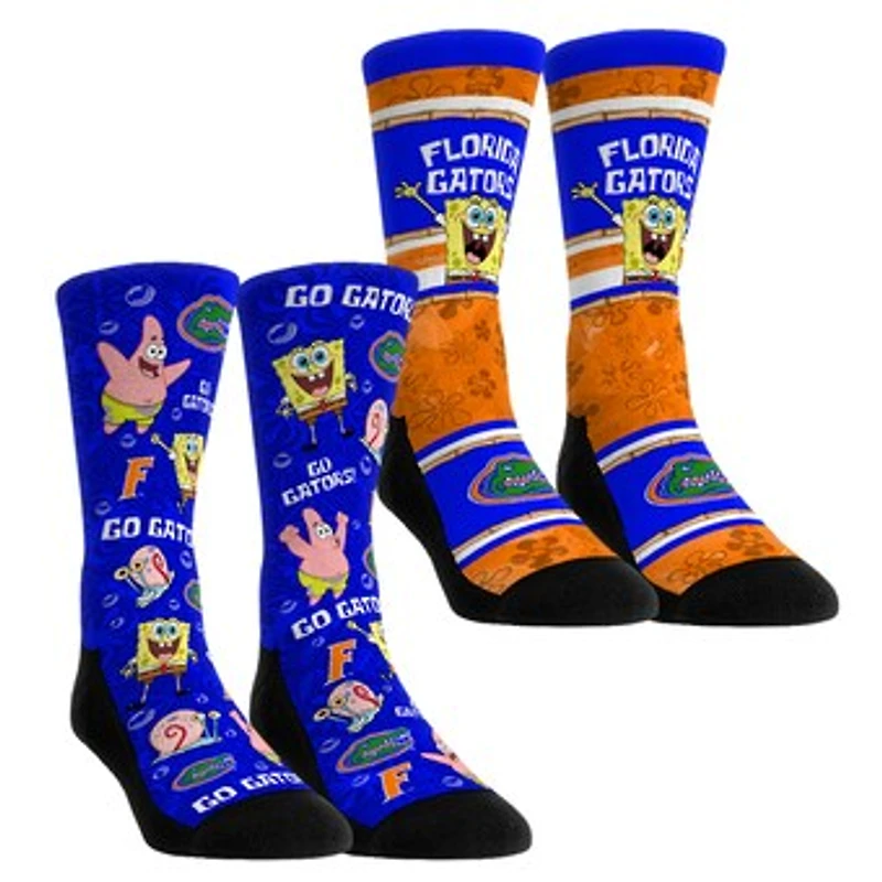 Unisex Rock Em Socks Florida Gators SpongeBob SquarePants Two-Pack Crew Set