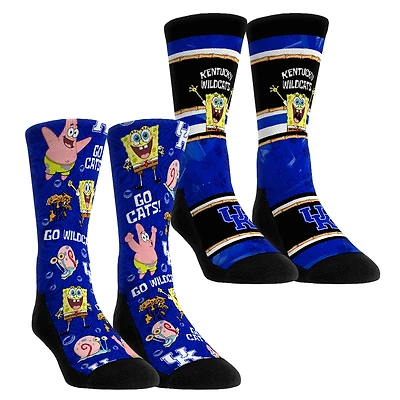 Youth Rock Em Socks Kentucky Wildcats SpongeBob SquarePants Two-Pack Crew Set