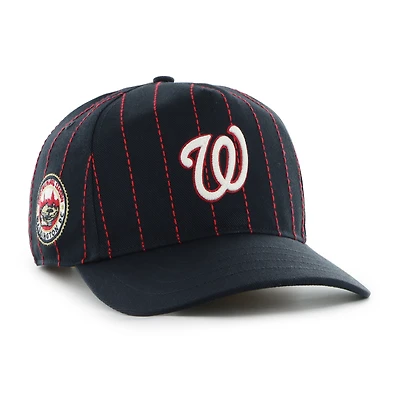 Men's '47 x Rawlings Navy Washington Nationals Pinstripe Hitch Adjustable Hat