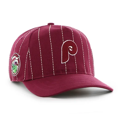 Men's '47 x Rawlings Burgundy Philadelphia Phillies Pinstripe Hitch Adjustable Hat