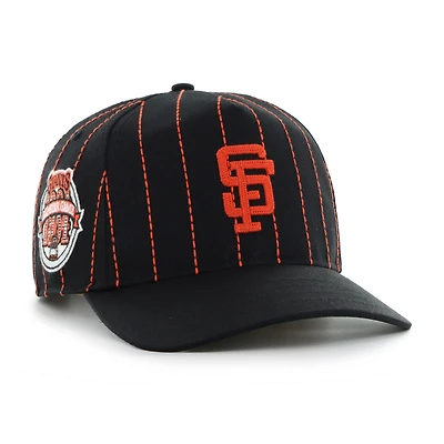 Men's '47 x Rawlings Black San Francisco Giants Pinstripe Hitch Adjustable Hat