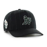 Men's '47 x Rawlings Black Athletics Pinstripe Hitch Adjustable Hat