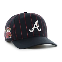 Men's '47 x Rawlings Navy Atlanta Braves Pinstripe Hitch Adjustable Hat