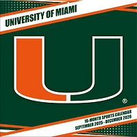 Miami Hurricanes 12” x 12” 2026 Team Wall Calendar