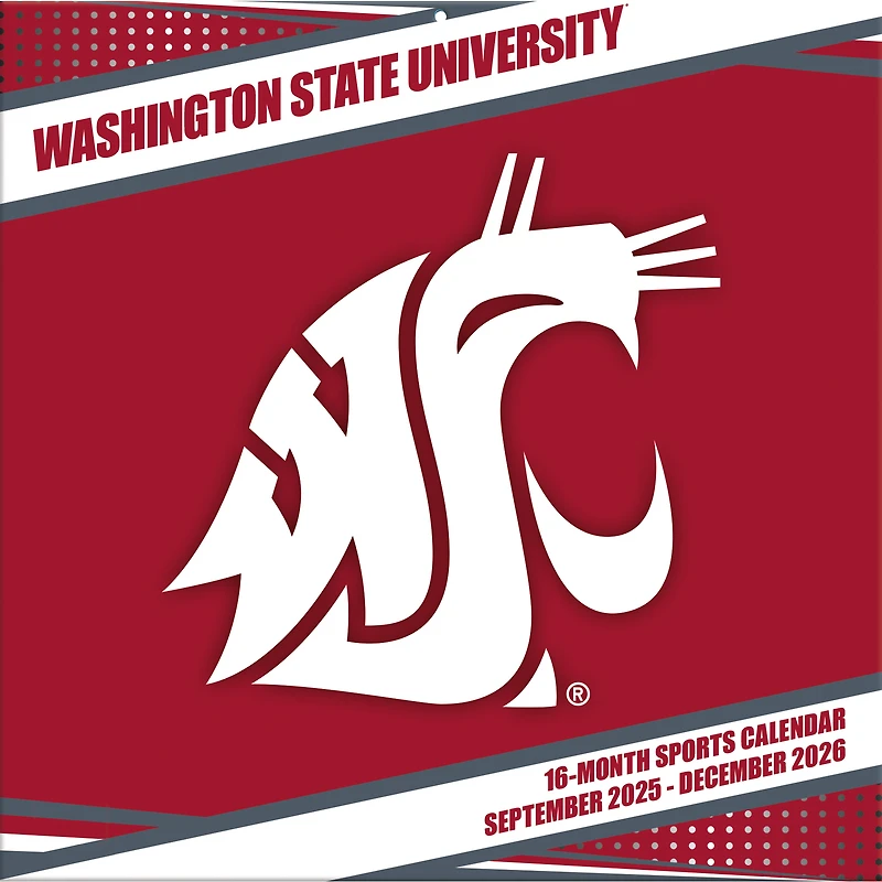 Washington State Cougars 12” x 12” 2026 Team Wall Calendar