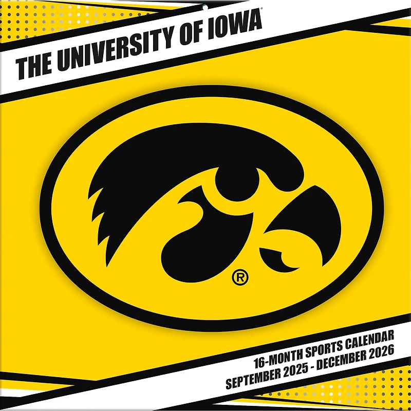 Iowa Hawkeyes 12” x 12” 2026 Team Wall Calendar