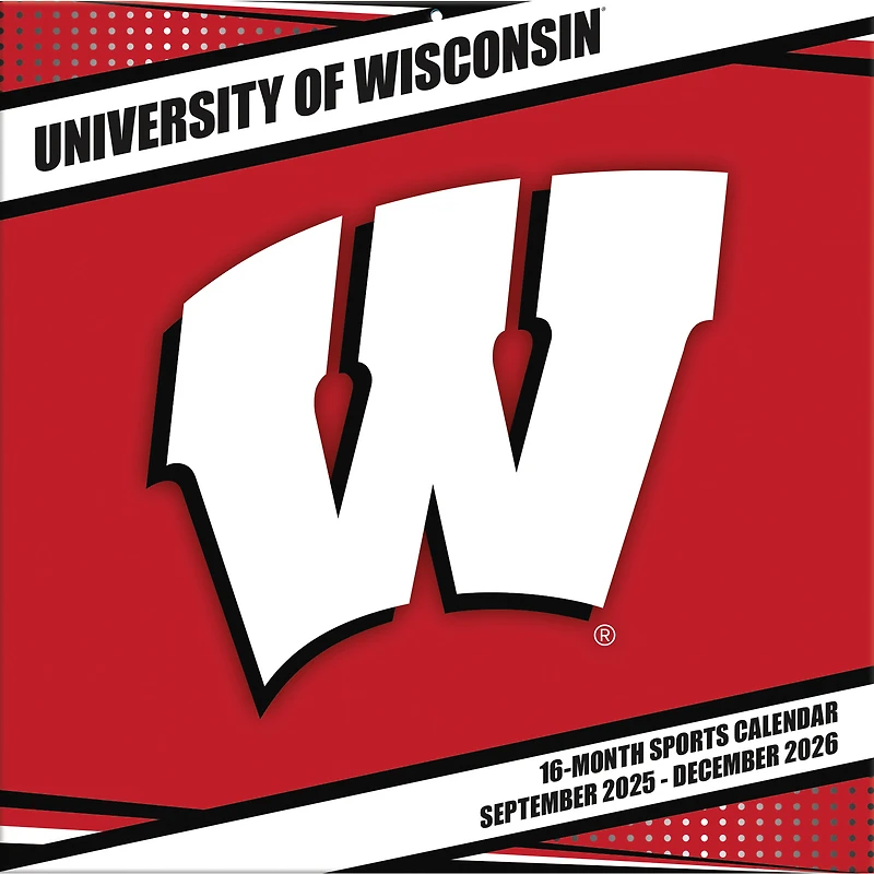 Wisconsin Badgers 12” x 12” 2026 Team Wall Calendar