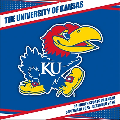 Kansas Jayhawks 12” x 12” 2026 Team Wall Calendar