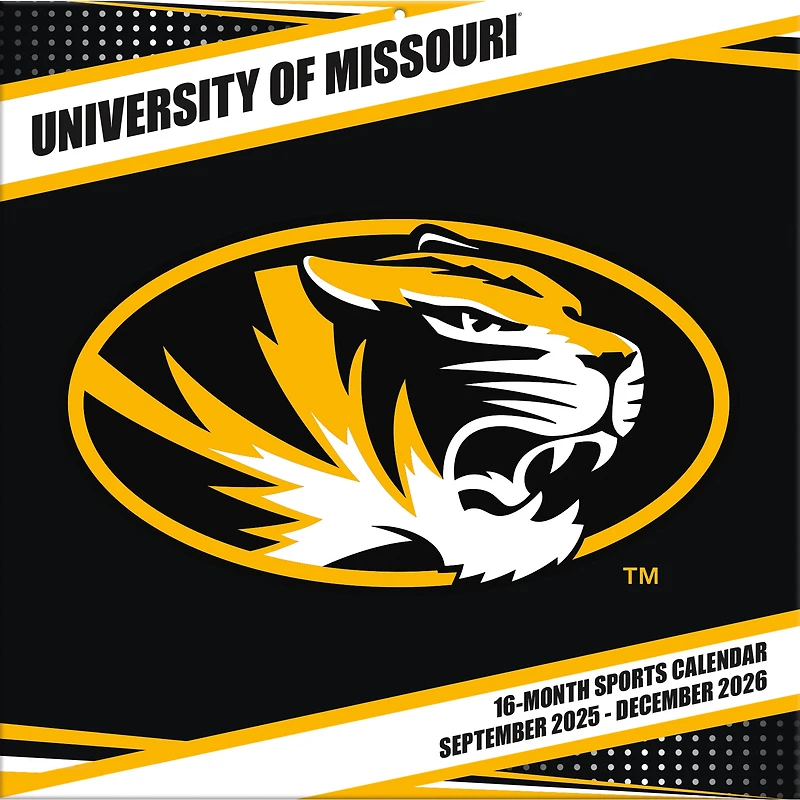 Missouri Tigers 12” x 12” 2026 Team Wall Calendar