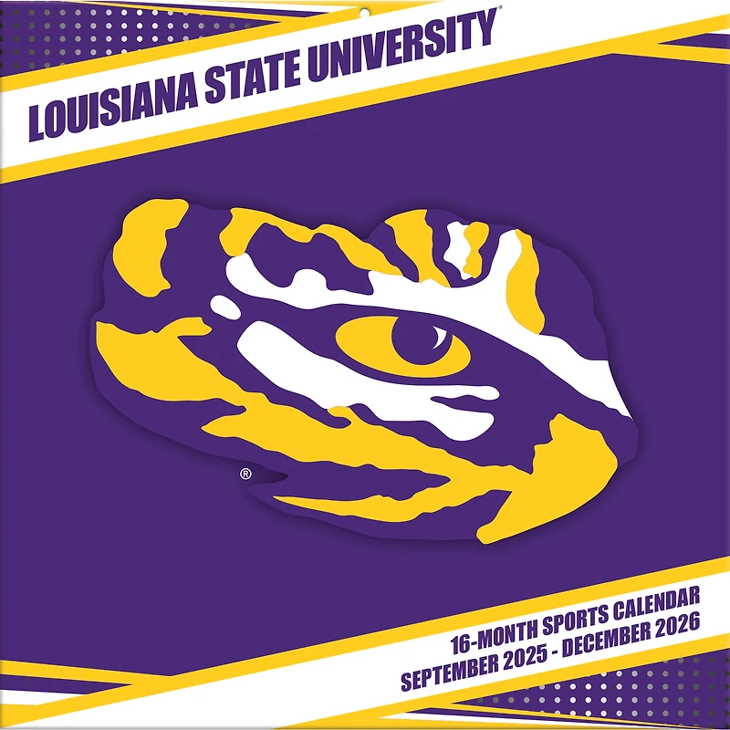 LSU Tigers 12” x 12” 2026 Team Wall Calendar